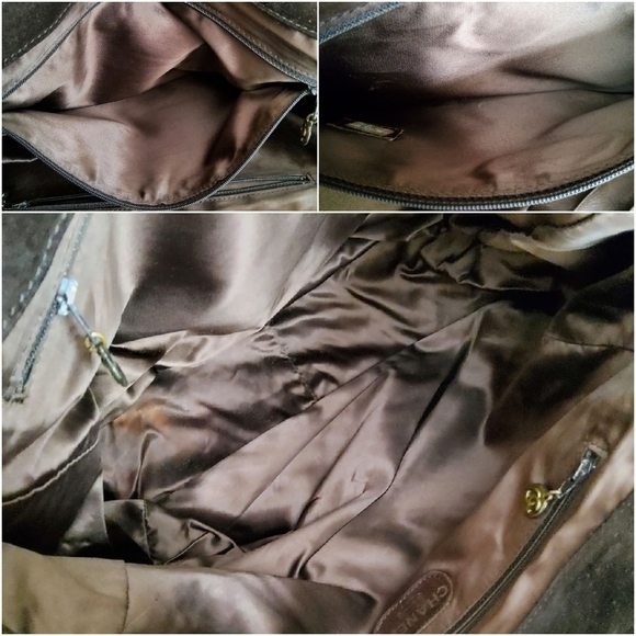 CC CHANEL BROWN SUEDE LEATHER VINTAGE ROD HAND BAG, CERTIFIED AUTHENTIC ♥ - Picture 12 of 15